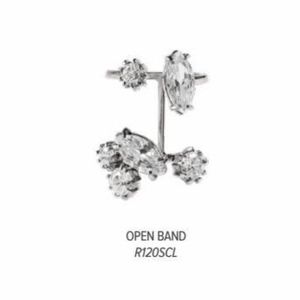 Cocktail Hour CZ Open Band Ring-r120scl-7